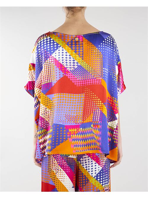 Patchwork print box blouse Manila Grace MANILA GRACE |  | C266VSMA434